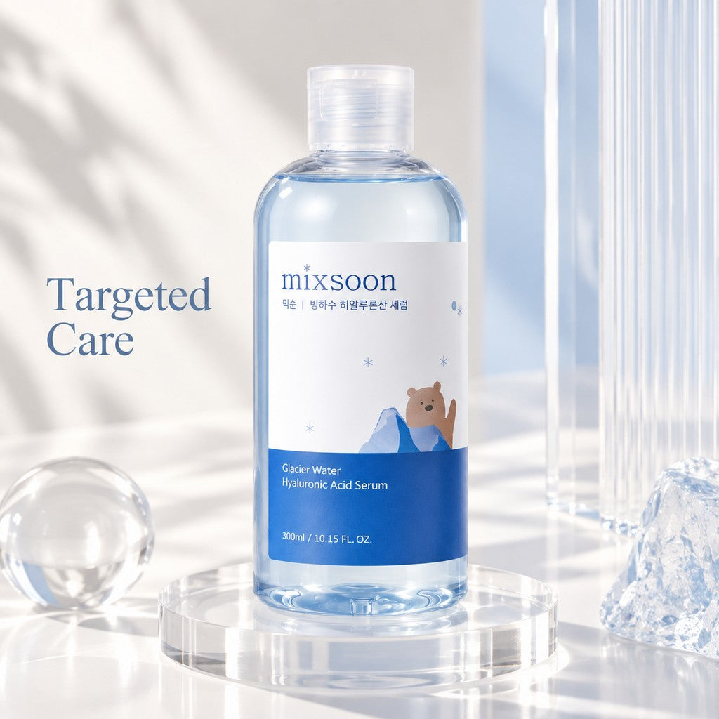 mixsoon — Sérum de agua de glaciar y ácido hialurónico · 300 ml