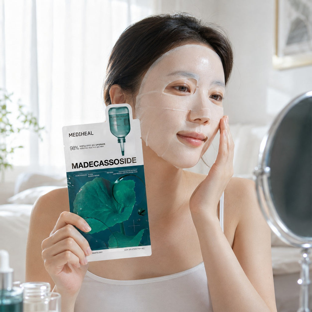 MEDIHEAL — Mascarilla esencial de madecasósido · 10 mascarillas