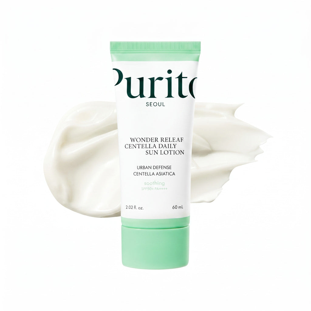 Purito SEOUL — Loción solar diaria Wonder Releaf con centella SPF50+ PA++++ · 60 ml