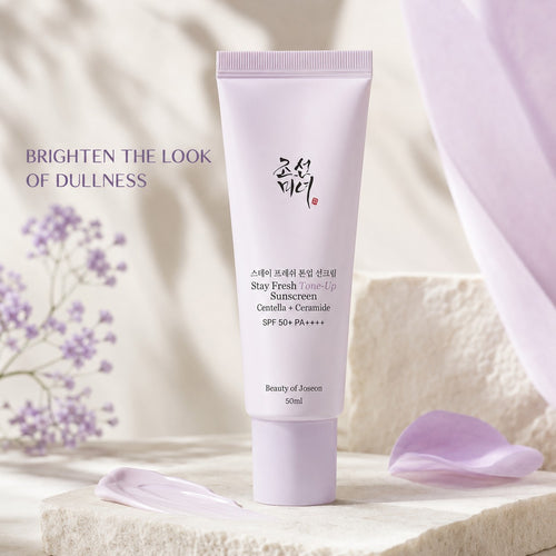 Beauty of Joseon — Protector solar iluminador violeta con centella y ceramida Stay Fresh · 50 ml