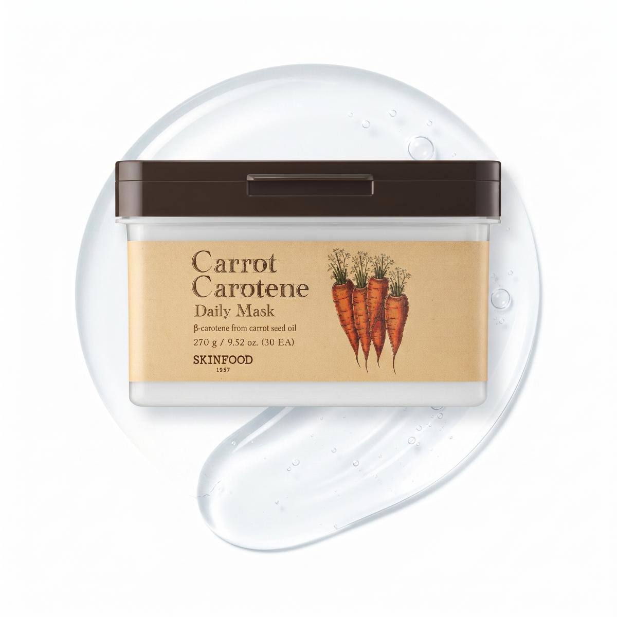SKINFOOD — Mascarilla diaria de zanahoria y caroteno · 30 mascarillas