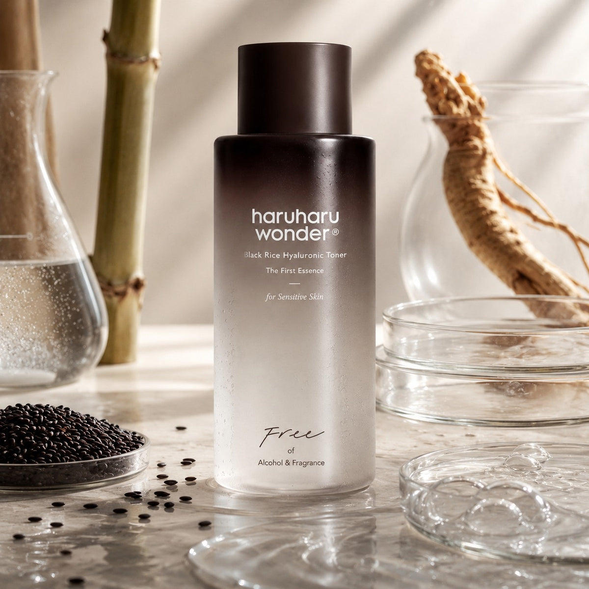 haruharu wonder — Tónico de arroz negro y ácido hialurónico · 150 ml