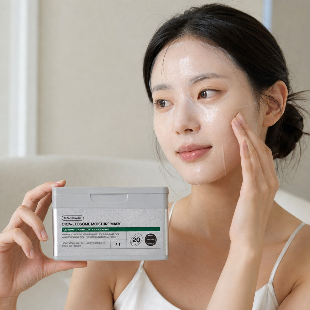 VT — Mascarilla hidratante con exosomas de centella · 20 mascarillas