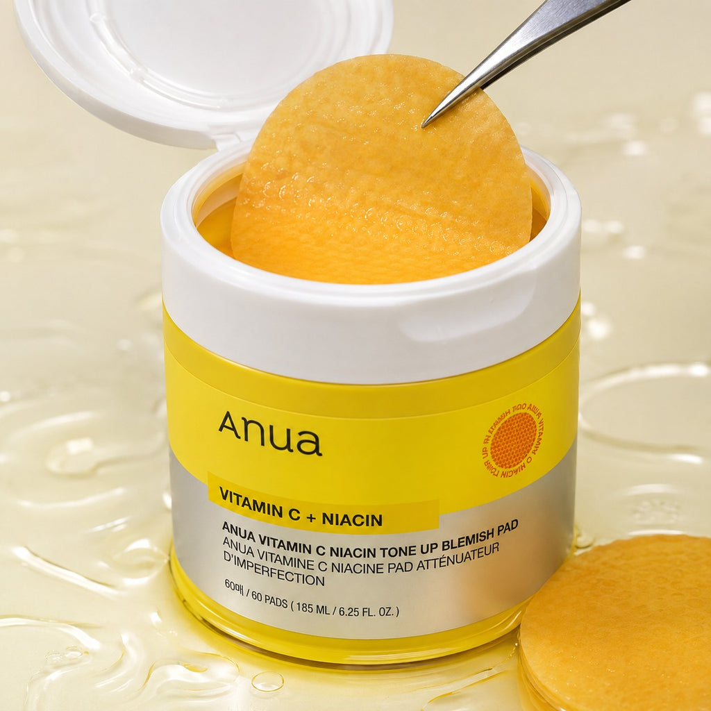 Anua — Discos iluminadores antimanchas con vitamina C y niacina · 60 discos