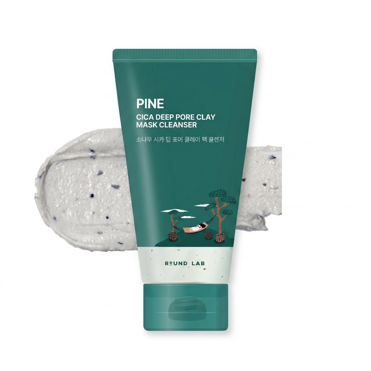 ROUND LAB — Limpiador y mascarilla de arcilla para poros con pino y centella · 150 ml