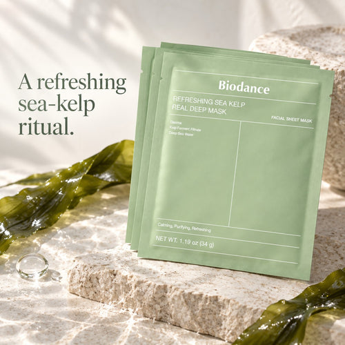 Biodance — Mascarilla intensiva refrescante con algas marinas · 4 mascarillas