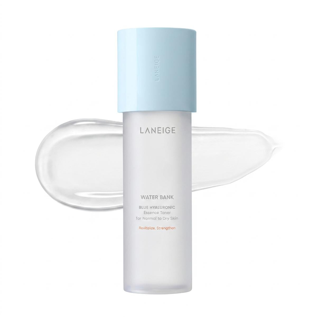 LANEIGE — Tónico esencia Water Bank con ácido hialurónico azul para piel normal a seca · 160 ml