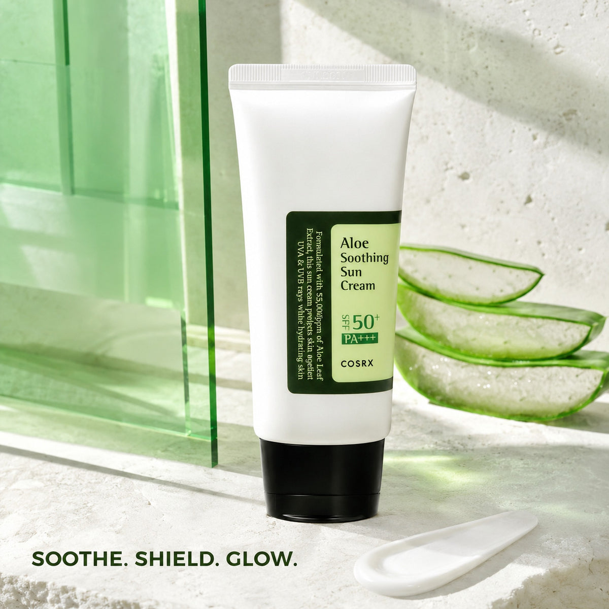 COSRX — Protector solar calmante de aloe SPF50+ PA+++ · 50 ml