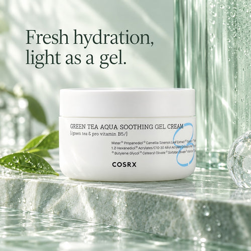 COSRX — Crema en gel calmante de té verde Hydrium · 50 ml
