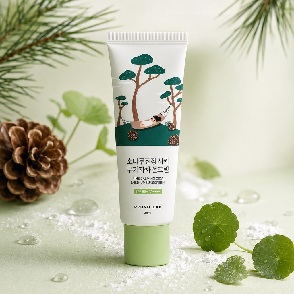 ROUND LAB — Protector solar suave y calmante con pino y centella · 40 ml