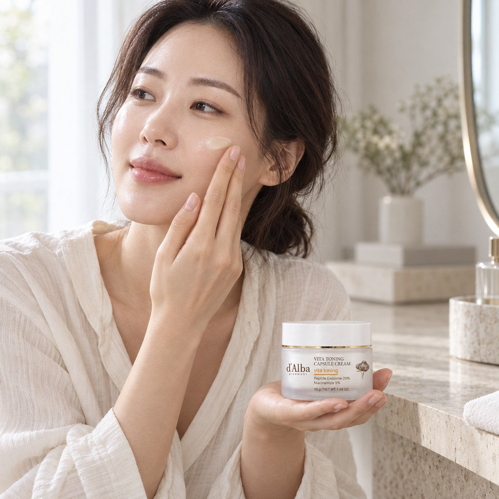 d'Alba — Crema iluminadora Vita con cápsulas, trufa blanca y niacinamida al 5% · 55 g
