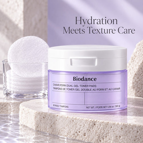 Biodance — Discos tónicos de doble gel con caviar y PDRN · 60 discos