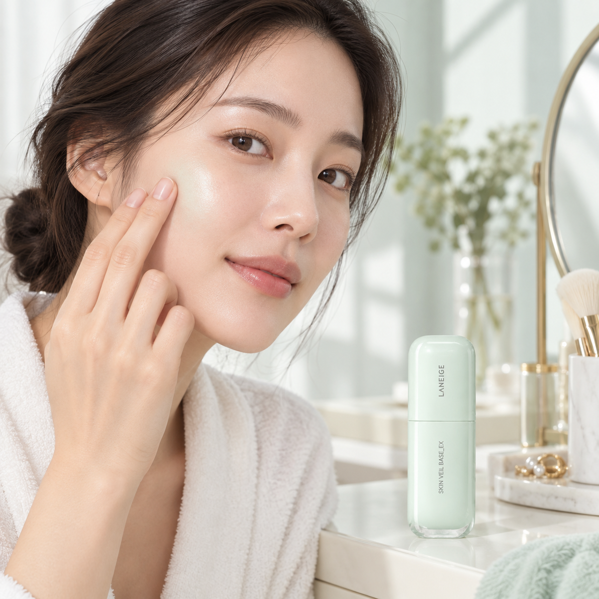 LANEIGE — Prebase iluminadora Skin Veil EX SPF28 PA++ · N.º 60 Verde menta · 30 ml