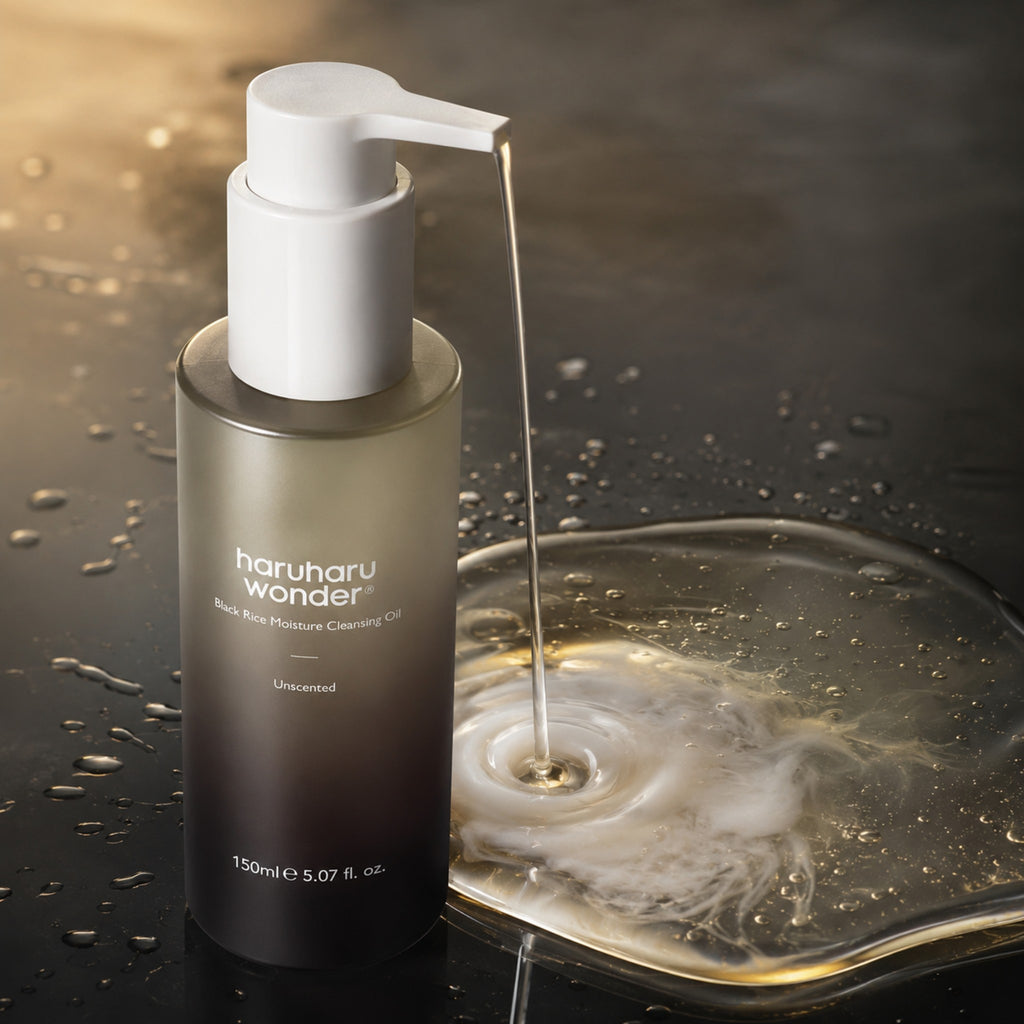 haruharu wonder — Aceite limpiador hidratante de arroz negro · 150 ml