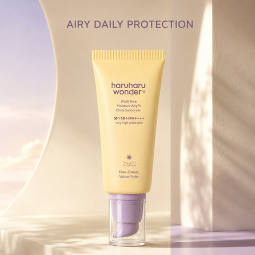 haruharu wonder — Protector solar diario hidratante Airyfit con arroz negro · 50 ml