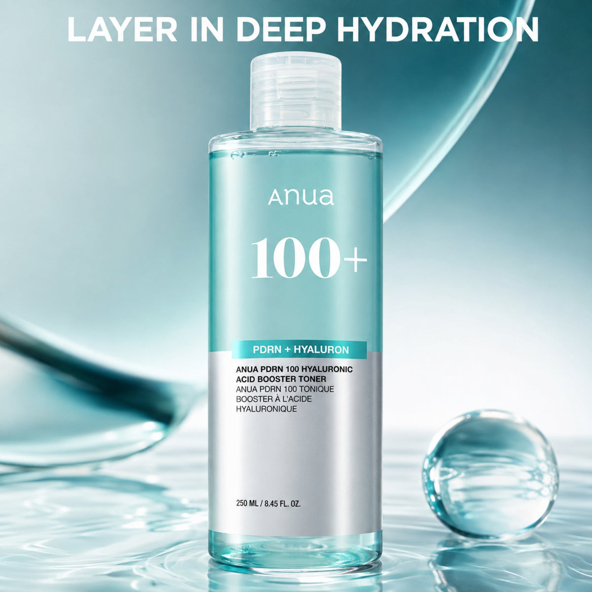Anua — Tónico potenciador con PDRN 100 y ácido hialurónico · 250 ml