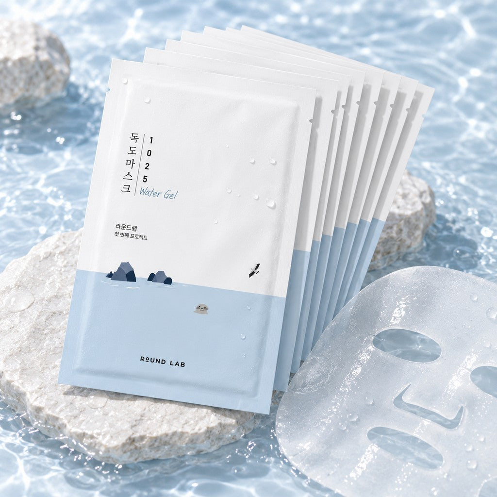 ROUND LAB — Mascarilla de gel acuoso 1025 Dokdo · 10 mascarillas