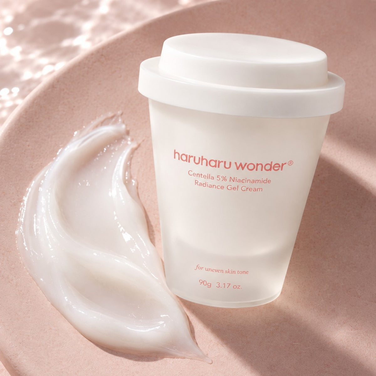 haruharu wonder — Crema en gel iluminadora con centella y niacinamida al 5% · 90 g