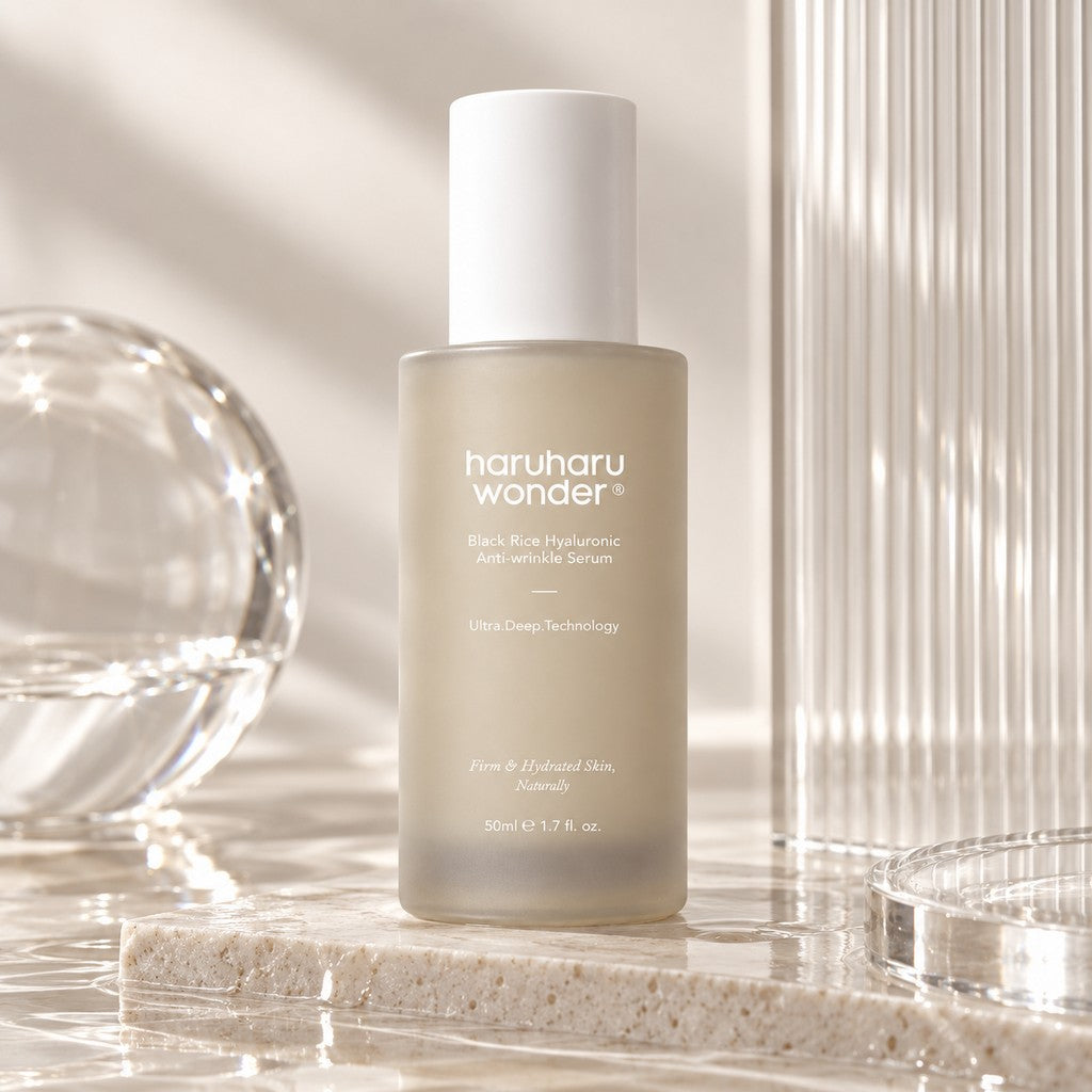 haruharu wonder — Sérum antiarrugas de arroz negro y ácido hialurónico · 50 ml
