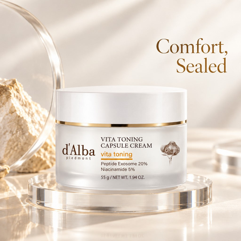d'Alba — Crema iluminadora Vita con cápsulas, trufa blanca y niacinamida al 5% · 55 g