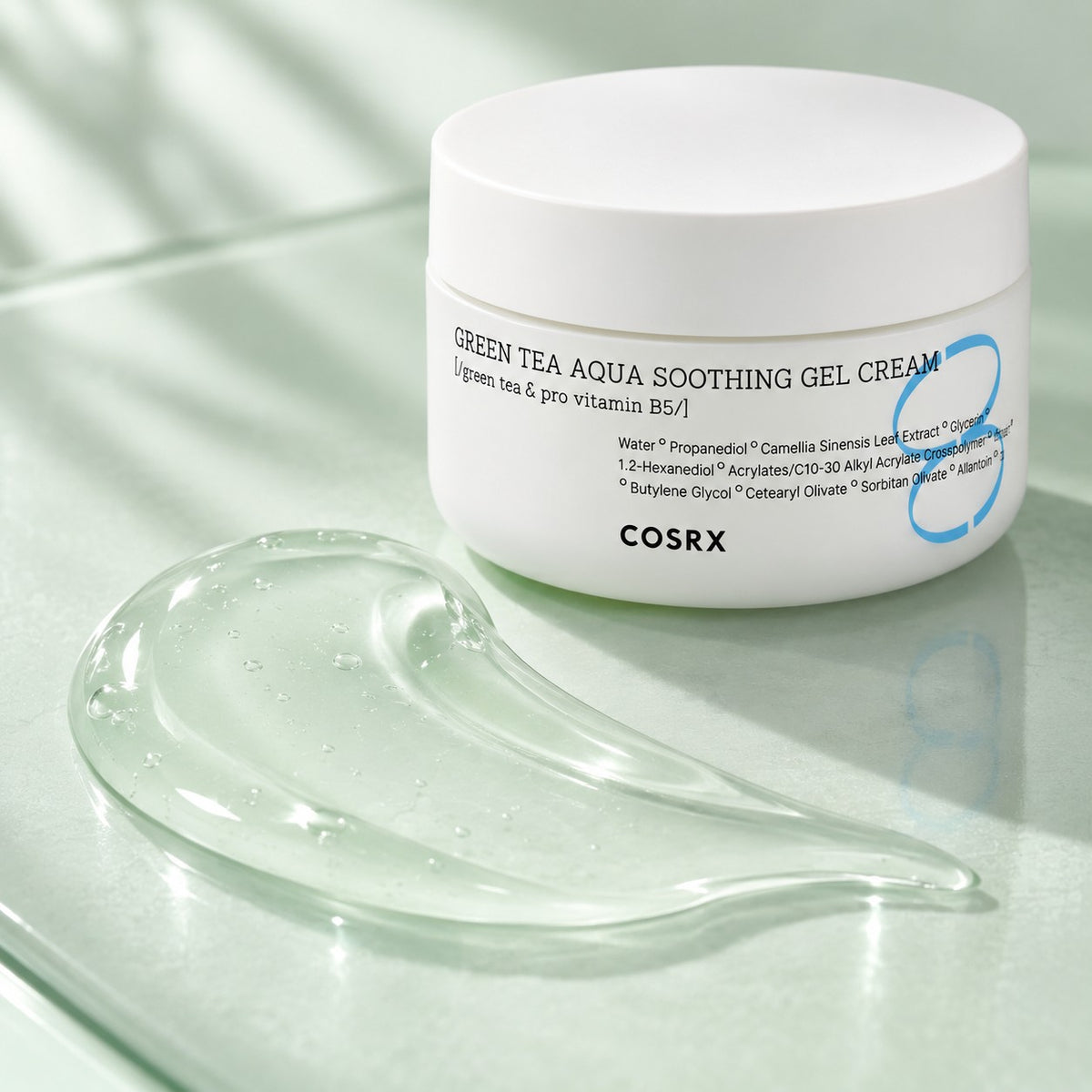COSRX — Crema en gel calmante de té verde Hydrium · 50 ml