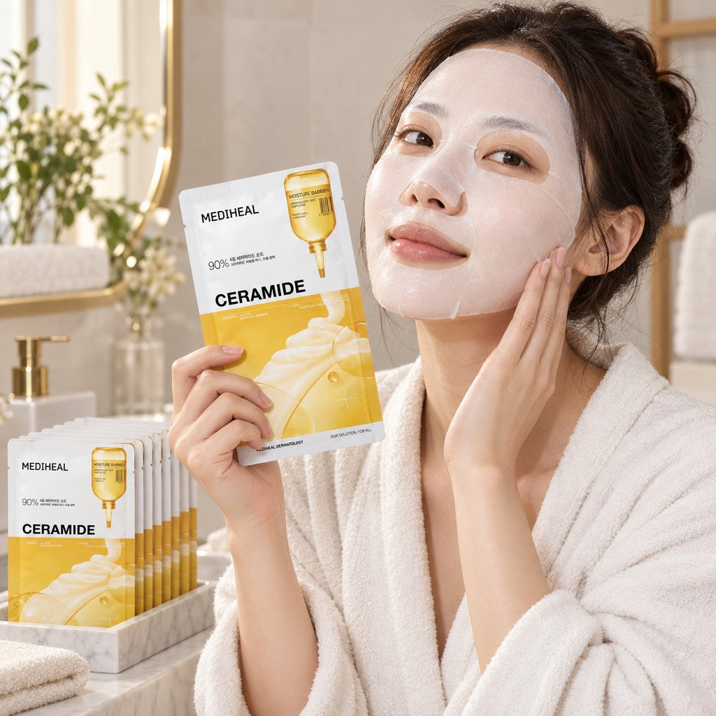 MEDIHEAL — Mascarilla esencial de ceramidas · 10 mascarillas