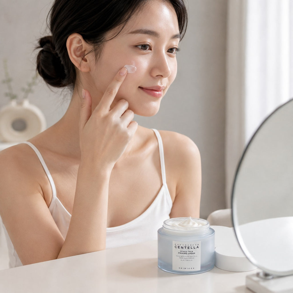 SKIN1004 — Crema reafirmante Hyalu-Teca con centella de Madagascar · 50 ml