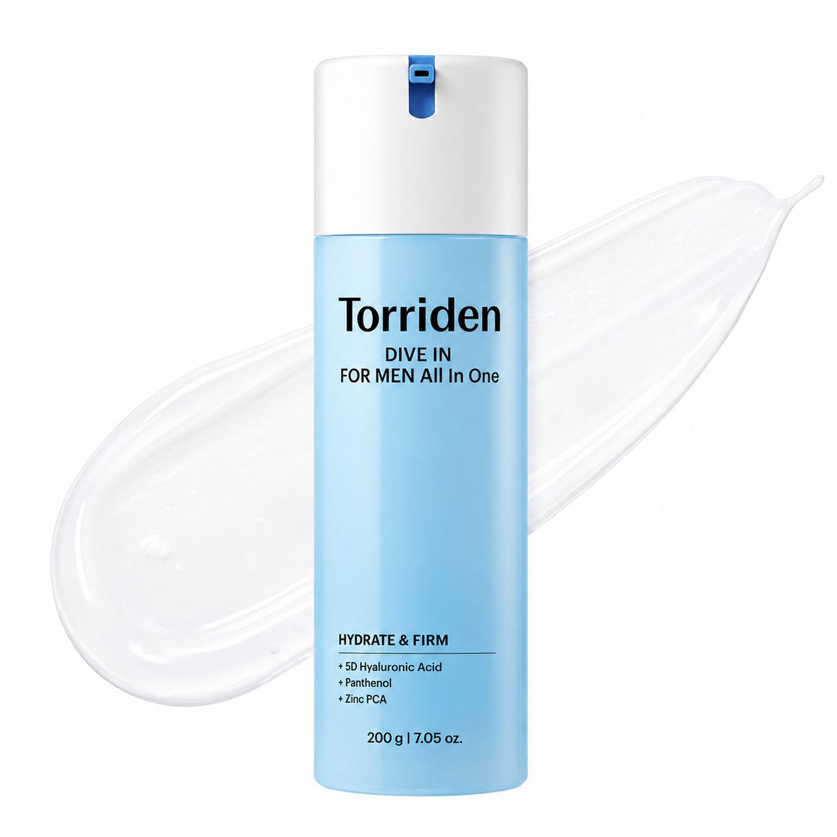 Torriden — Tratamiento todo en uno DIVE IN con ácido hialurónico de bajo peso molecular para hombre · 200 ml