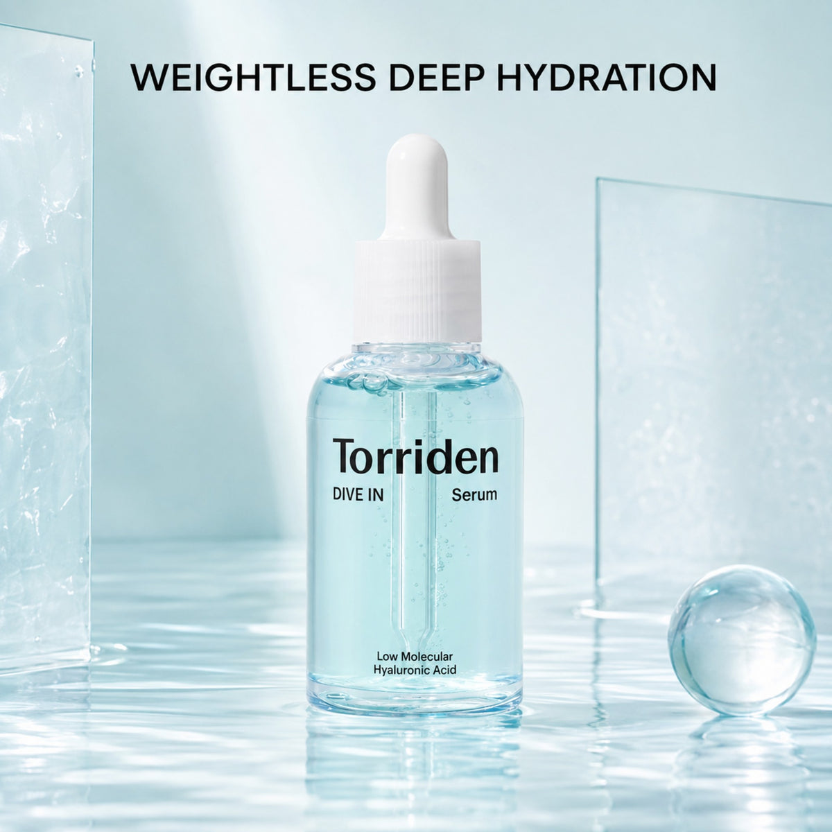 Torriden — Sérum DIVE IN con ácido hialurónico de bajo peso molecular · 50 ml