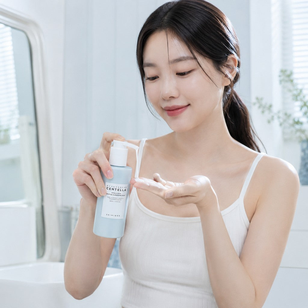 SKIN1004 — Leche limpiadora suave Hyalu-Cica con centella de Madagascar · 200 ml