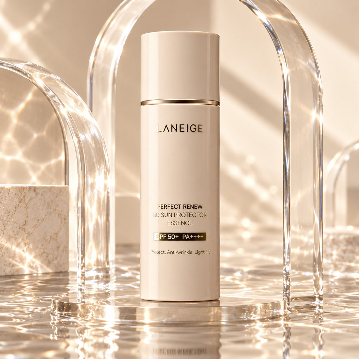 LANEIGE — Esencia protectora solar Perfect Renew 5D · 50 ml