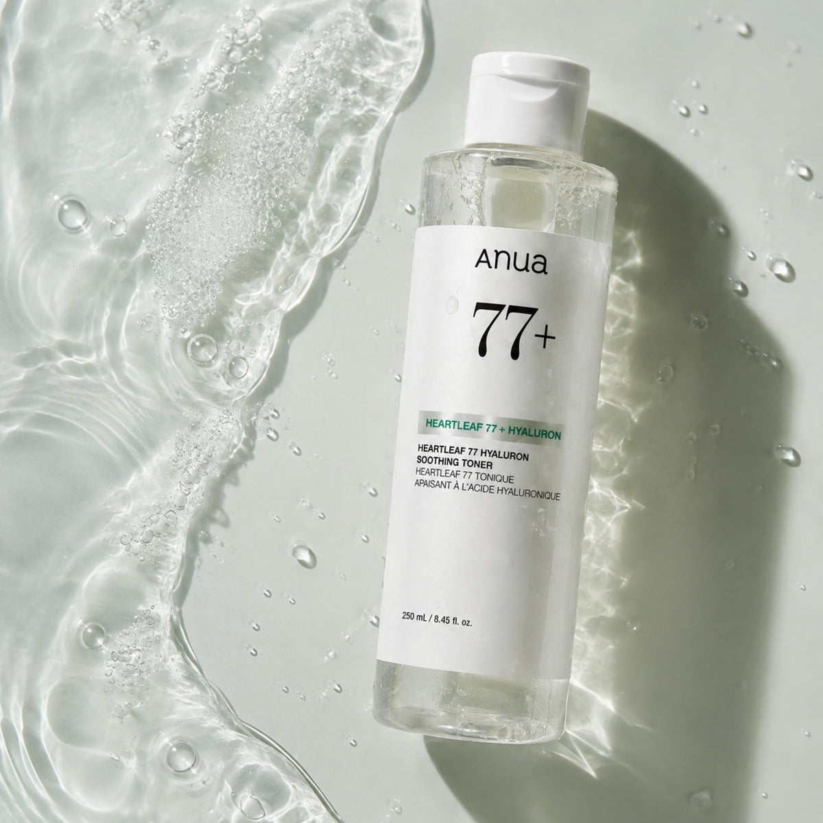 Anua — Tónico calmante con Houttuynia cordata 77 y ácido hialurónico · 250 ml