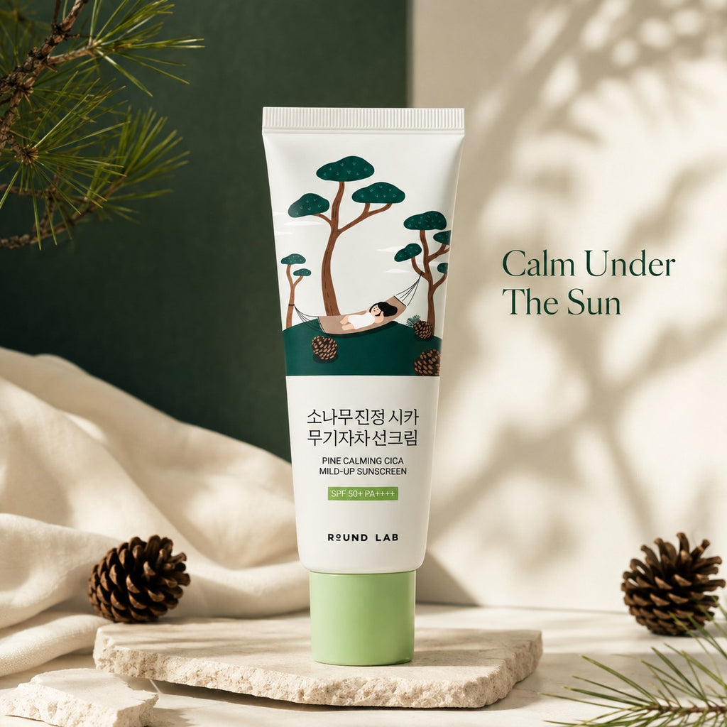 ROUND LAB — Protector solar suave y calmante con pino y centella · 40 ml