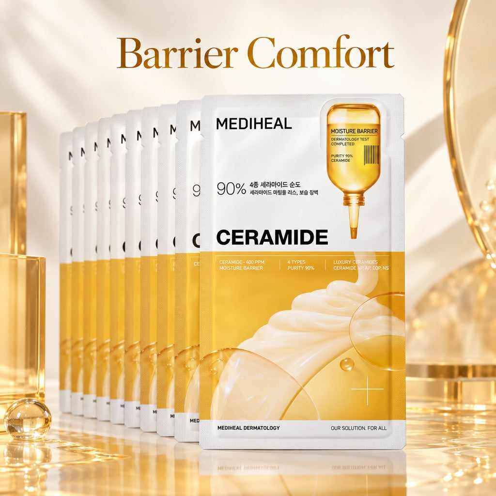 MEDIHEAL — Mascarilla esencial de ceramidas · 10 mascarillas