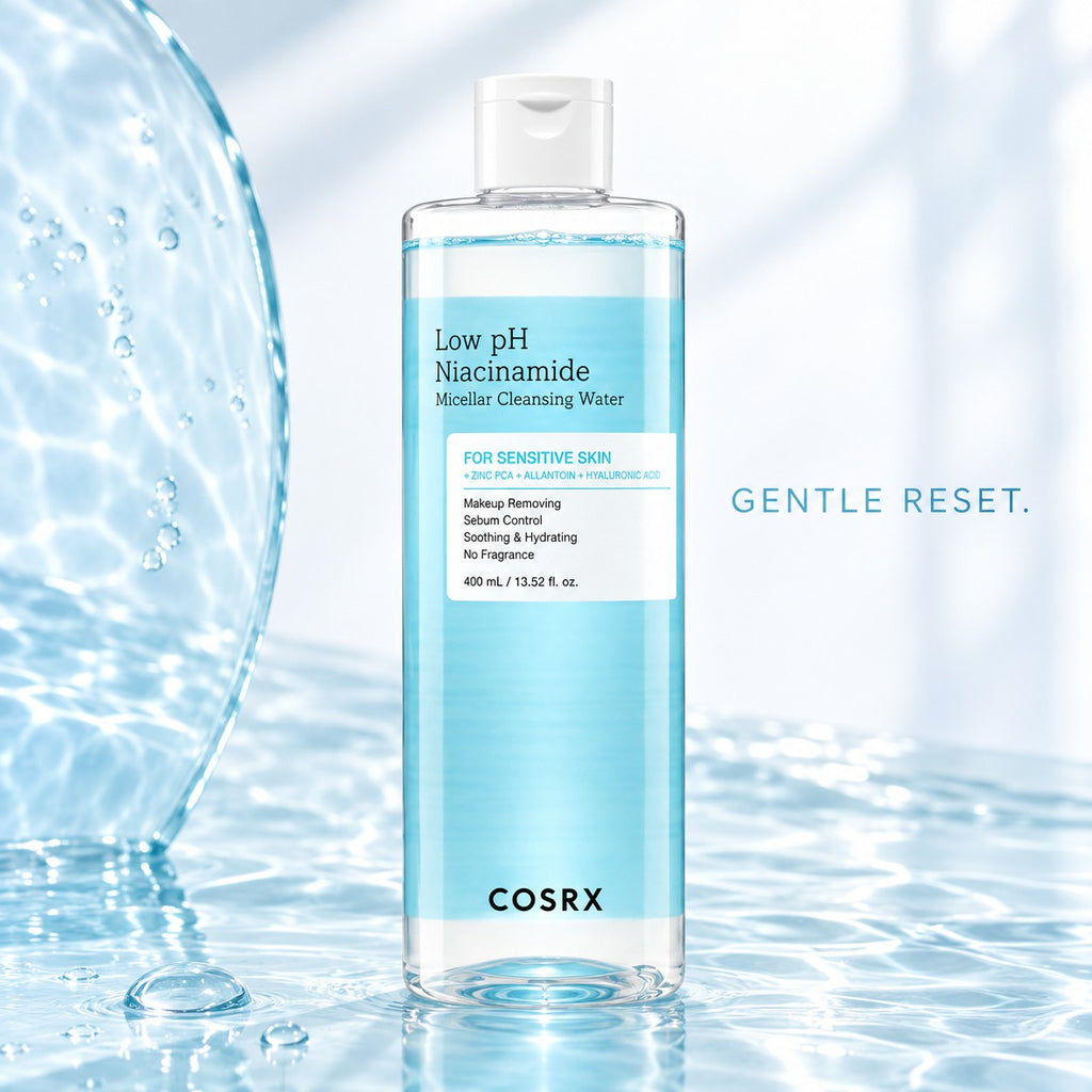 COSRX — Agua micelar limpiadora de pH bajo con niacinamida · 400 ml