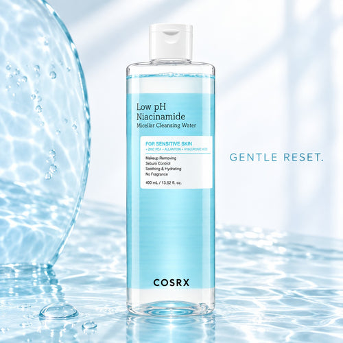 COSRX — Agua micelar limpiadora de pH bajo con niacinamida · 400 ml