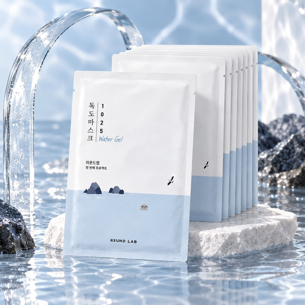 ROUND LAB — Mascarilla de gel acuoso 1025 Dokdo · 10 mascarillas