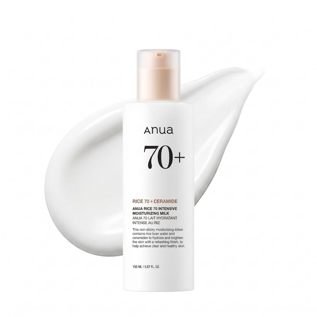 Anua — Leche hidratante intensiva de arroz 70 · 150 ml