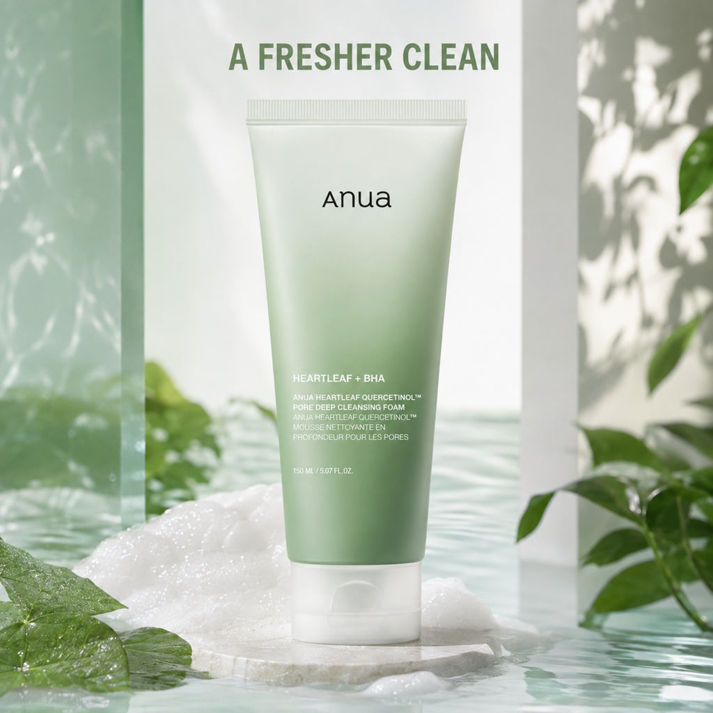 Anua — Espuma limpiadora profunda para poros con Houttuynia cordata y Quercetinol™ · 150 ml