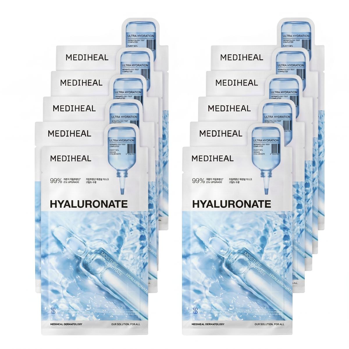 MEDIHEAL — Mascarilla esencial de hialuronato · 10 mascarillas